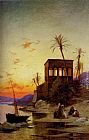 Philae Canvas Paintings - The Kiosk Of Trajan, Philae On The Nile